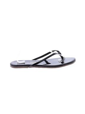 TKEES Black Patent Slim Thong Sandal